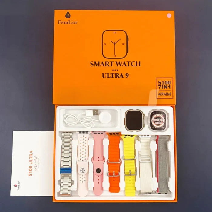 Smartwatch Serie 9 Ultra A prova d'áqua + Kit 7 Pulseiras grátis