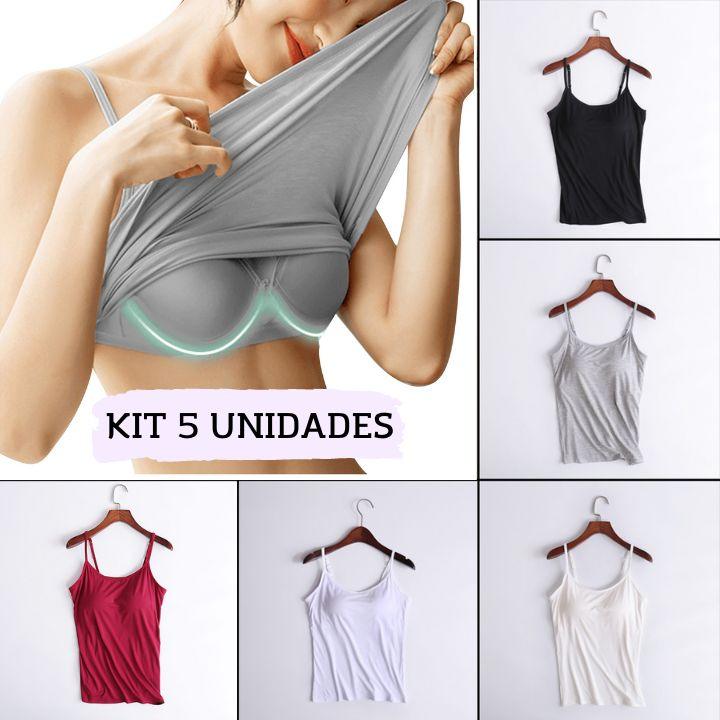 Kit 5 Unidades Camisola Sutiã Fresh™  / Nova Tendencia Primavera Verão 2023!