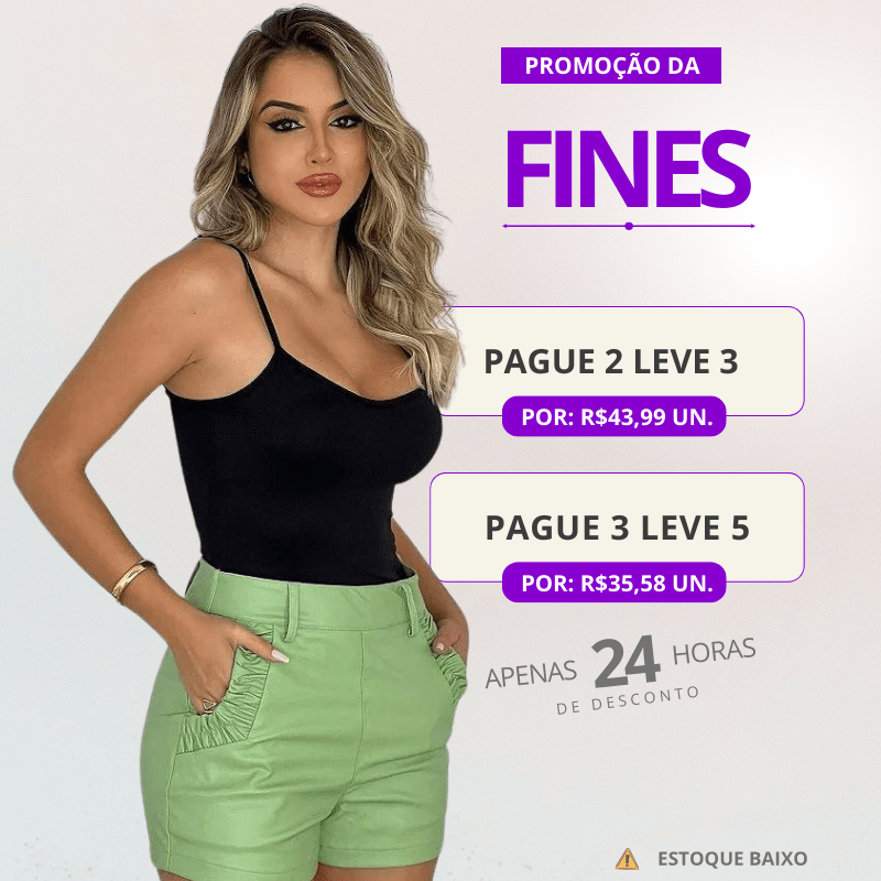 Kit Fines® Cropped Tecnológico Compre 3 leve 5